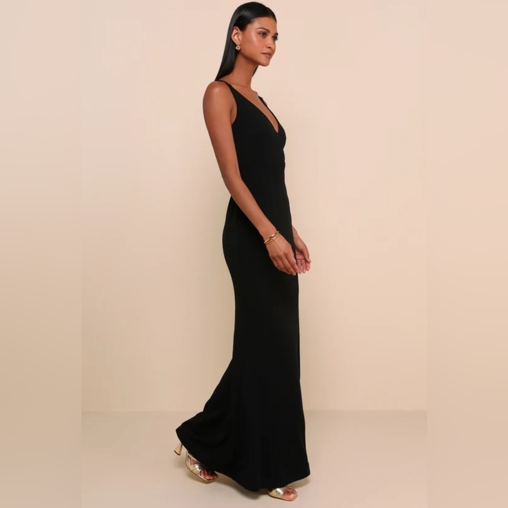 Lulus Melora black sleevelesss maxi dress Sz S NWOT - Picture 3 of 8